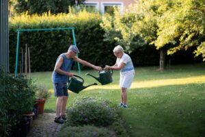 Sommerpflege für Gartenböden bei Hitze